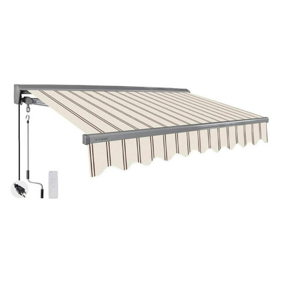 Advaning A13 Series Semi-Cassette Motorized Retractable Awning 13x10ft
