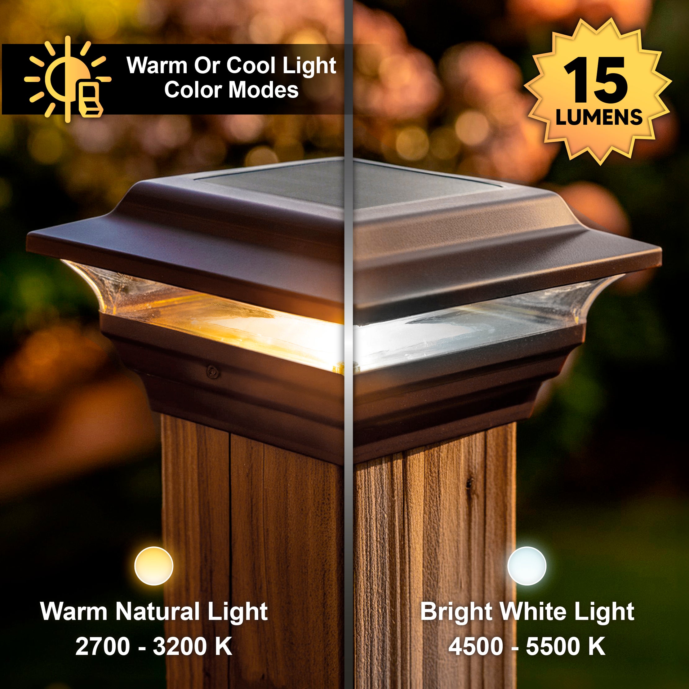 Classy Caps SL033 Decorative Solar Post Cap Light Bronze