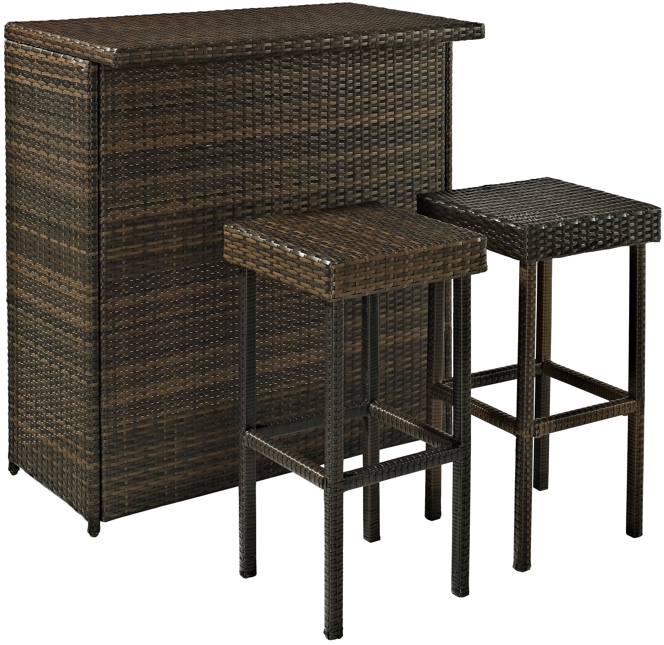 Crosley Palm Harbor Outdoor Wicker Bar Stool with Cushion