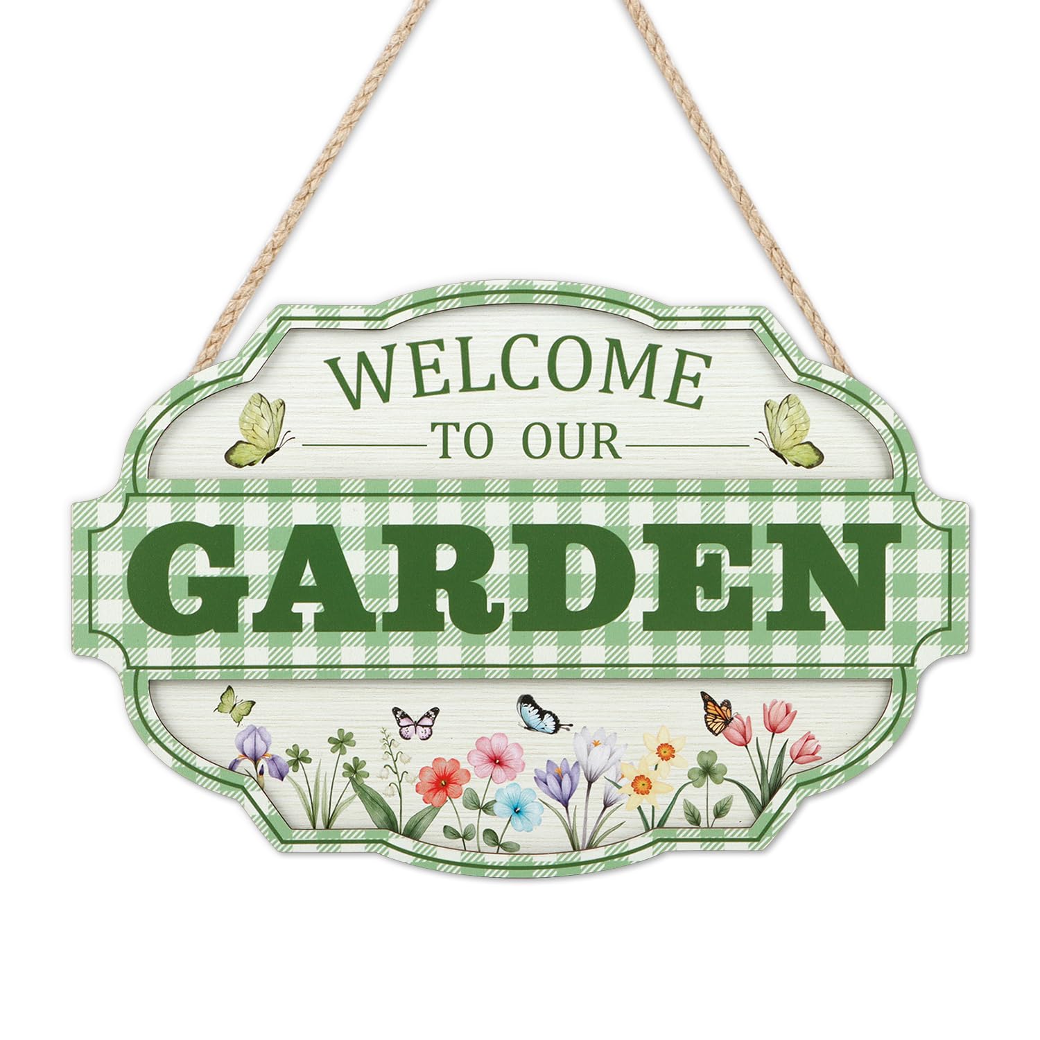 Evergreen Garden Metal Outdoor Welcome Wall Sign