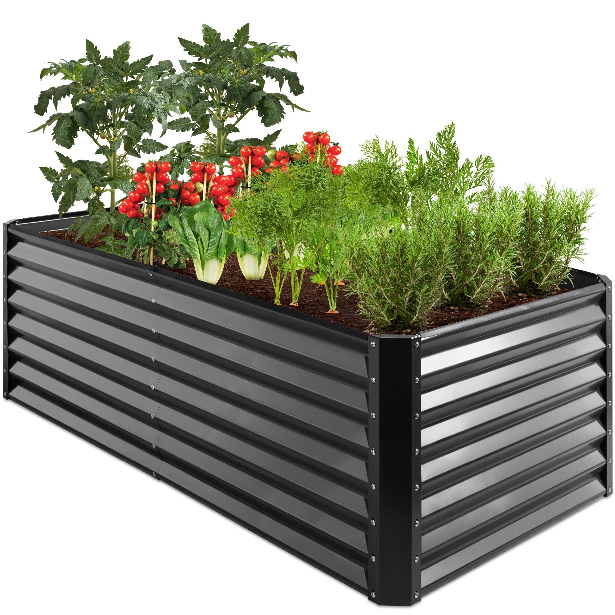 FOYUEE Galvanized Raised Garden Beds for Vegetables Outdoor