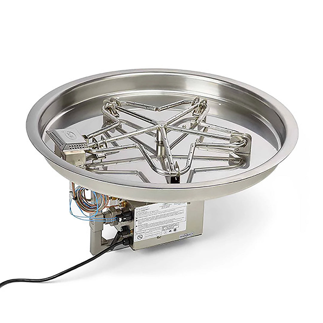 HPC 24-Inch Drop-In Fire Pit Burner Kit with Electronic Ignition