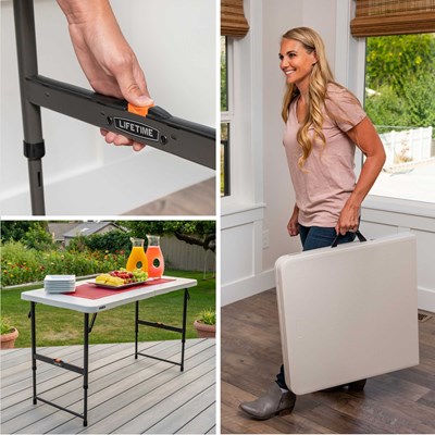 Lifetime 6-Foot Fold-In-Half Adjustable Table