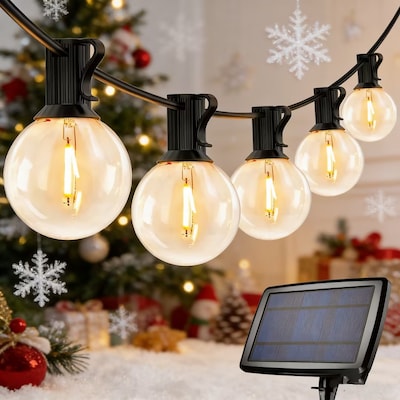 Quntis Solar String Lights G40 27ft 25 Bulbs