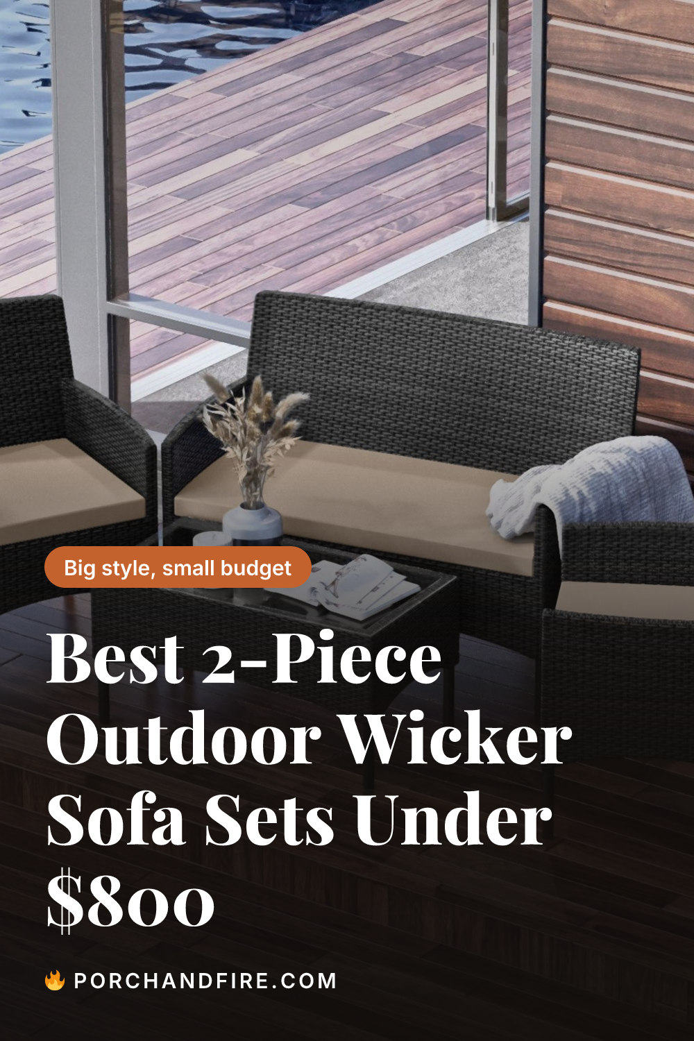 Best 2-Piece Outdoor Wicker Sofa Sets Under $800