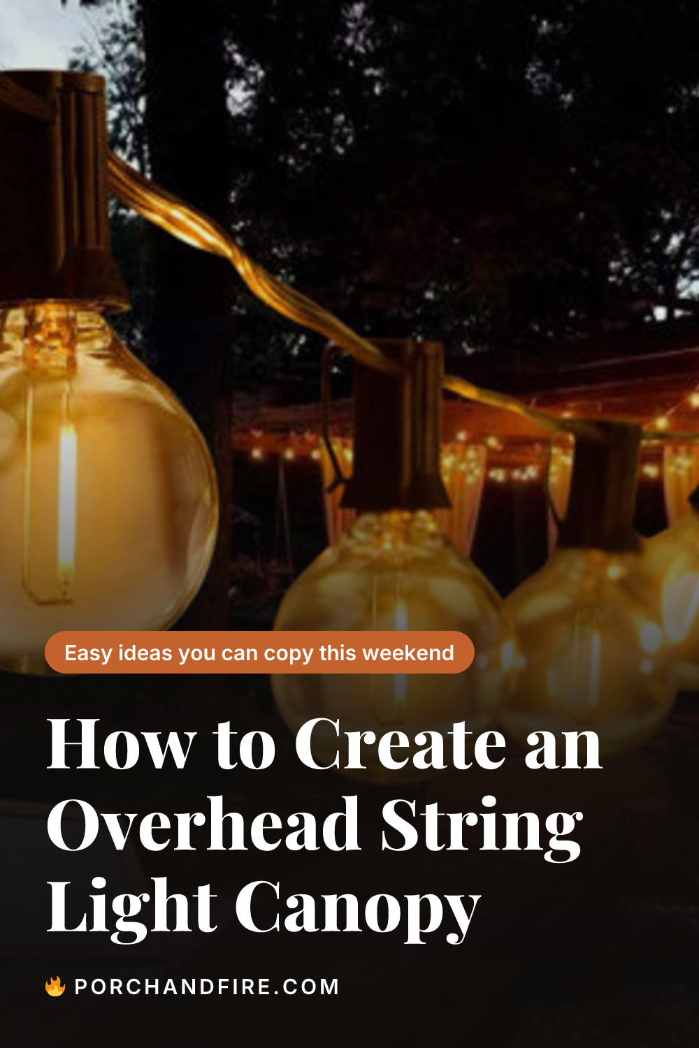How to Create an Overhead String Light Canopy
