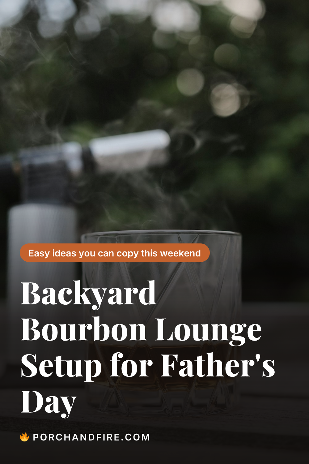 Backyard Bourbon Lounge Setup for Father's Day