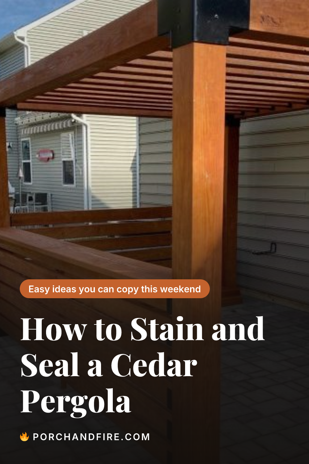 How to Stain and Seal a Cedar Pergola