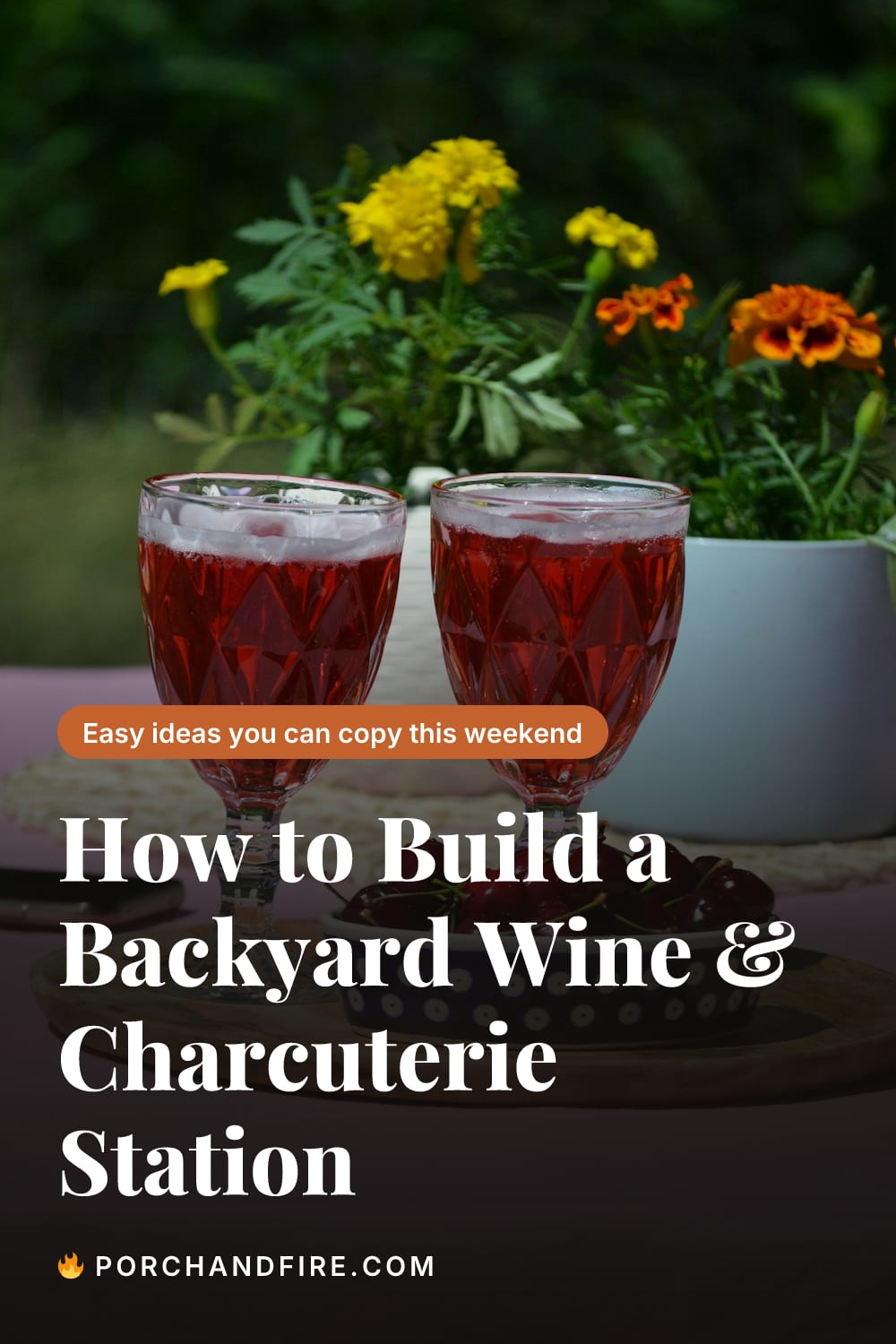 How to Build a Backyard Wine & Charcuterie Station