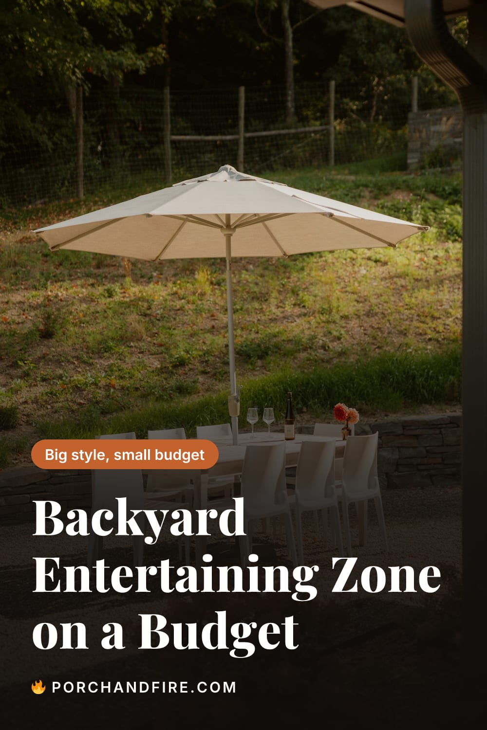 Backyard Entertaining Zone on a Budget