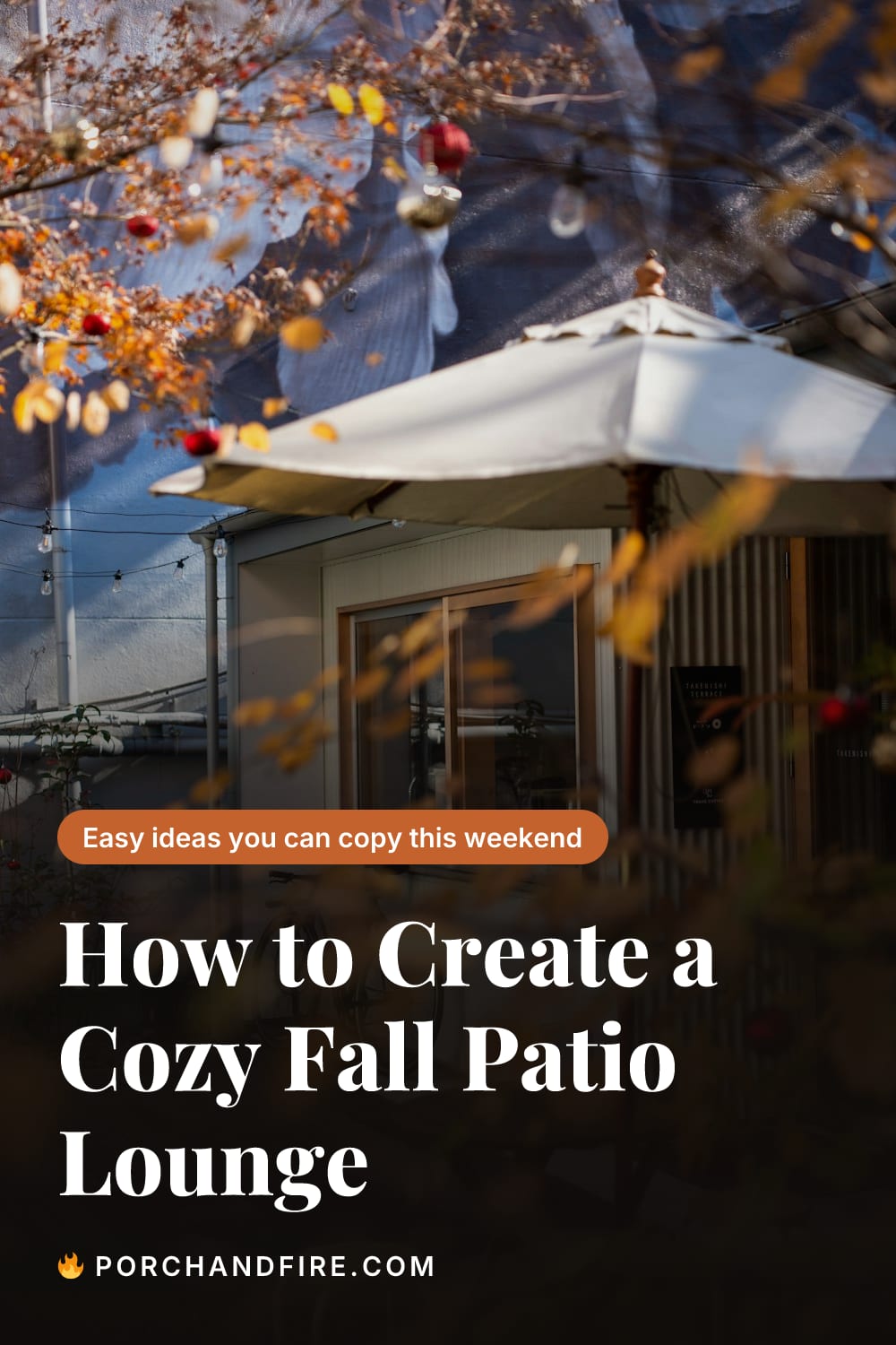 How to Create a Cozy Fall Patio Lounge