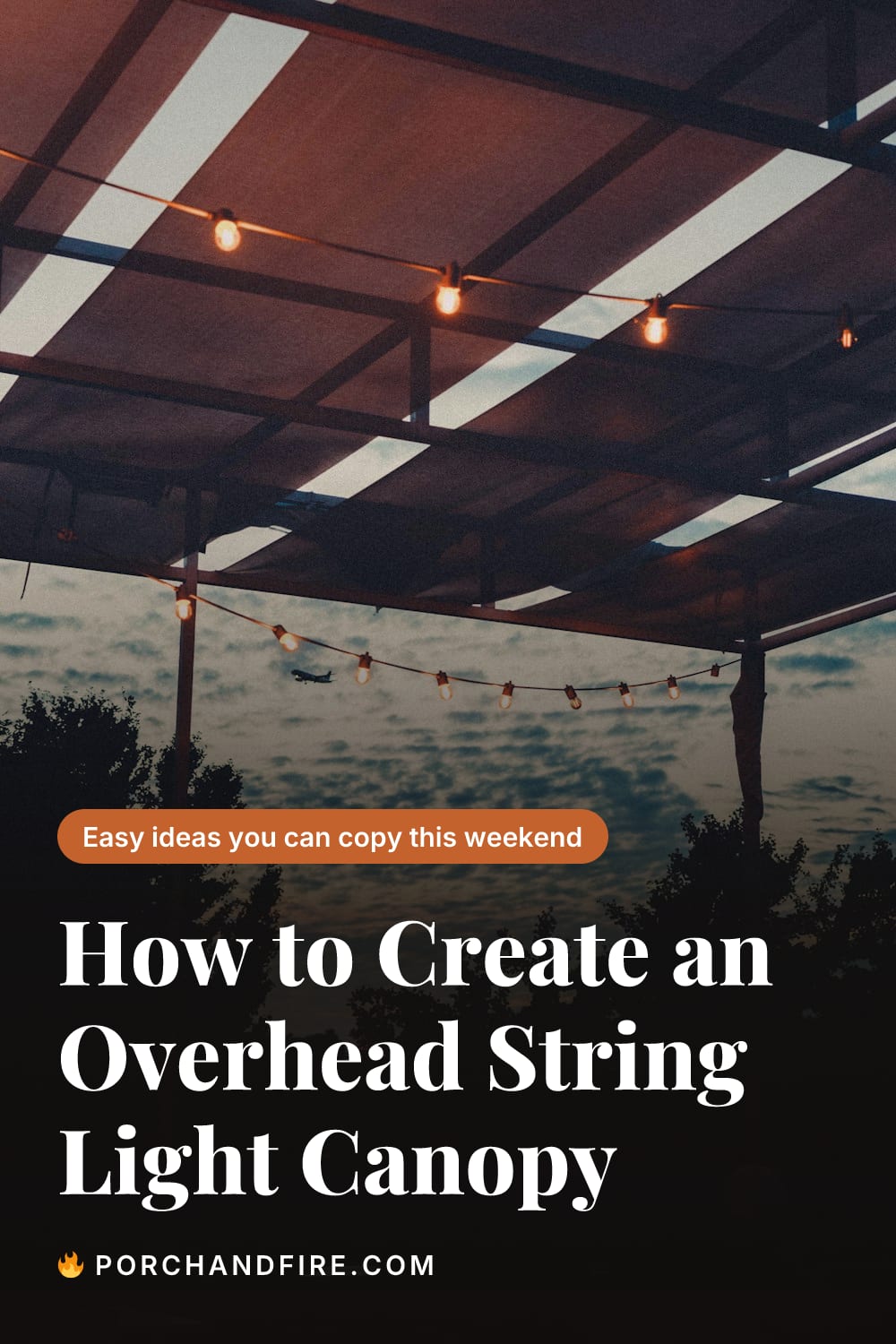 How to Create an Overhead String Light Canopy