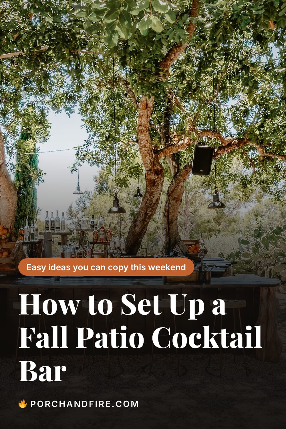 How to Set Up a Fall Patio Cocktail Bar