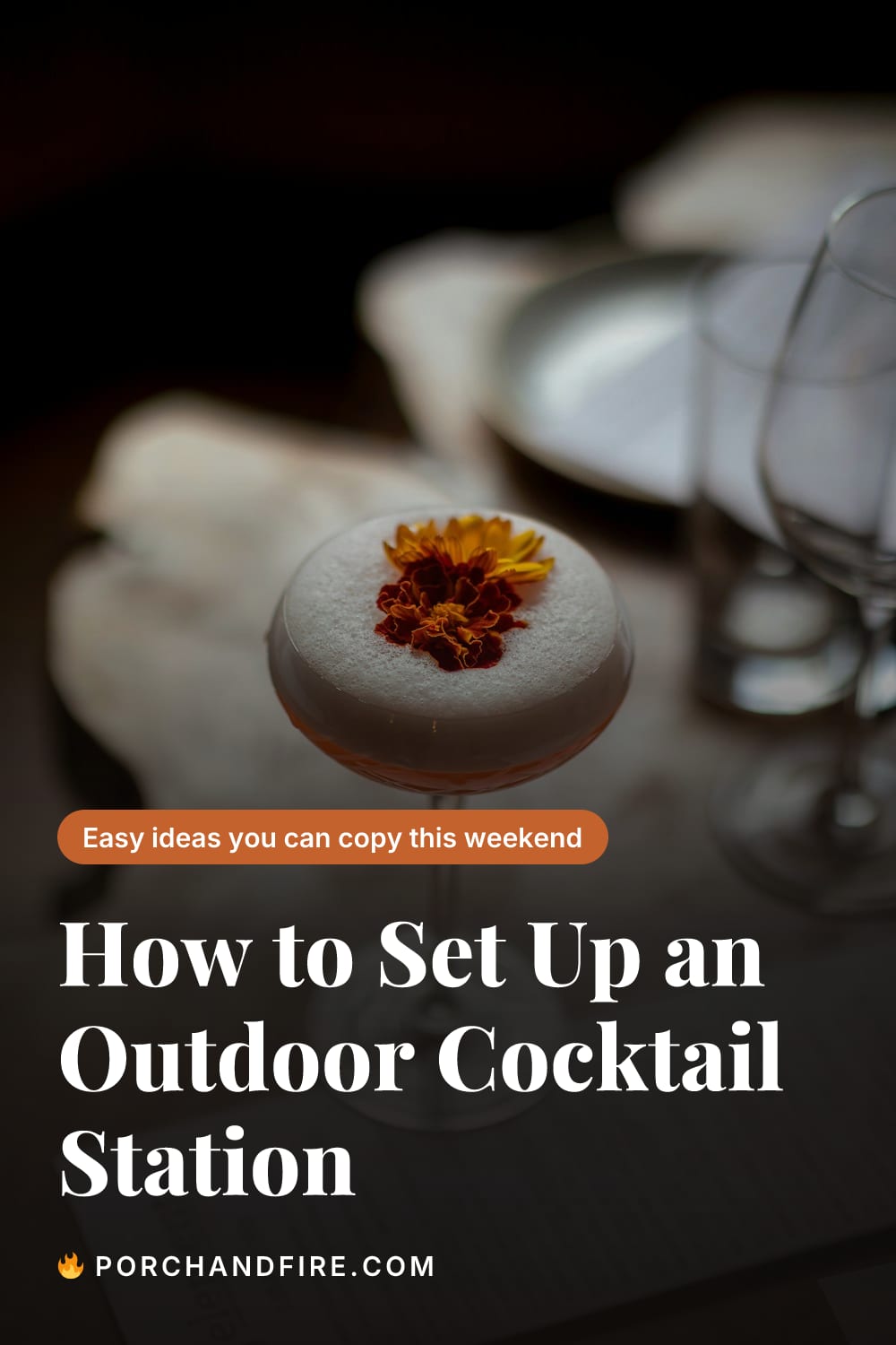 How to Set Up an Outdoor Cocktail Station